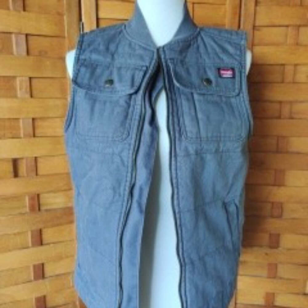 Men's  WRANGLER Workwear Vest Size Small Gray Grey